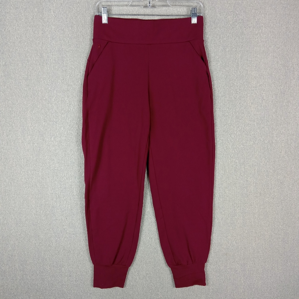 Public Rec All Day Joggers Burgundy High Rise Size 28x26 NWT Athletic Yoga Gym